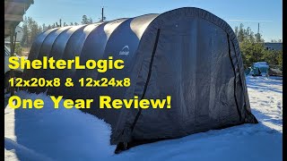 ShelterLogic One Year Review (EXTREMELY Cold Climate & Extreme Wind)