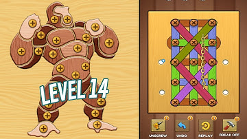 🏅 NUTS & BOLTS 3D: Screw Master 🤪 Level 14 🧩 Gameplay Walkthrough