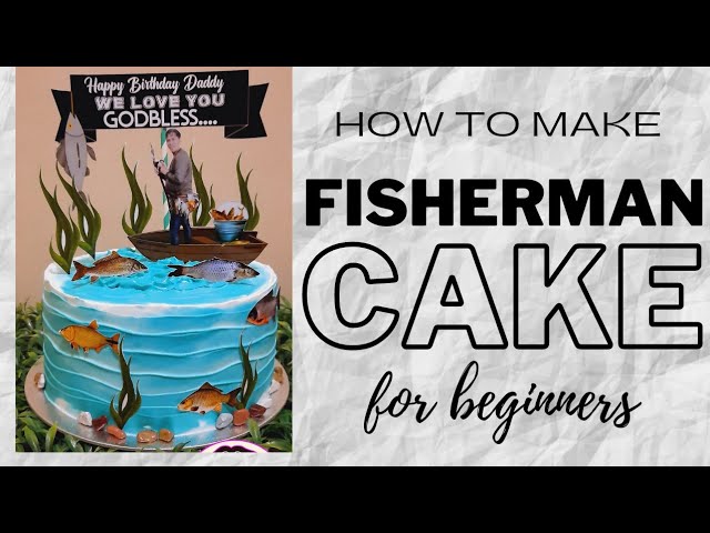 How to make cake topper Fisherman and Boat with Fondant 