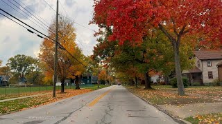 DRIVING AROUND KENT AND BRIMFIELD, OHIO IN 4K #autumn #natural sounds #smalltowncharm #driveinusa