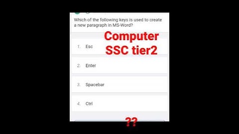 SSC CGL tier 2 computer questions #study #ssc #youtubeshorts