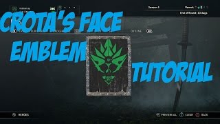 Crota's Face Emblem Tutorial For Honor