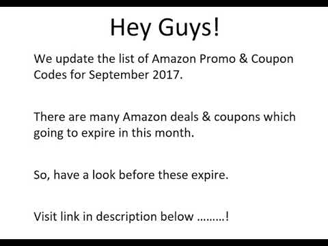 Amazon Promo Code September 2017 & Amazon Coupon Code