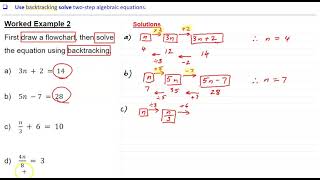 Famous Example 2: Solve by backtracking (two-step equations) Wealth