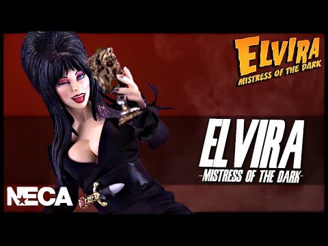 Neca Toys Elvira Mistress Of The Dark Retro Cloth Elvira Figure Thereviewspot