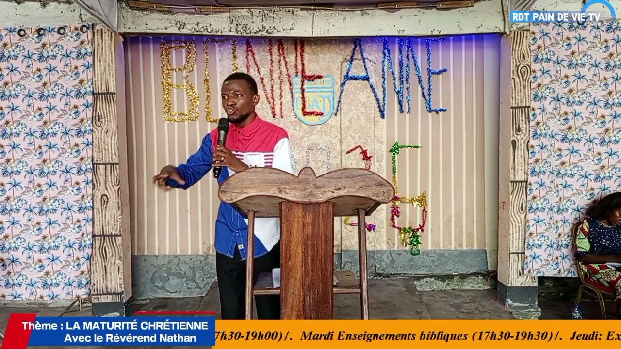 Suivez ce message jusqu'à la fin. Thème : La maturité chrétienne. Avec le Prophète Nathan 