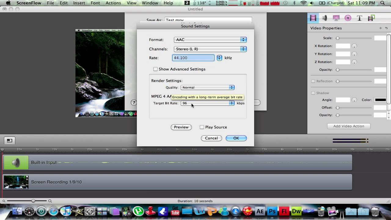How to make your videos HD and upload them on youtube using ScreenFlow
