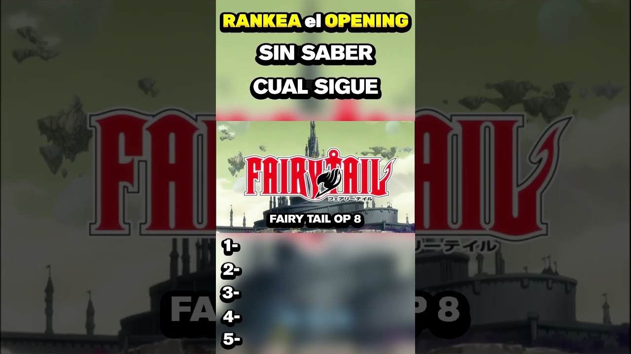 Rankea el OPENING de ANIME PERO NO SABES el siguiente