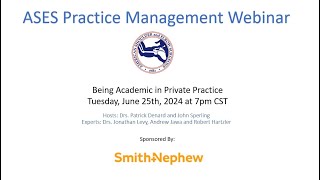 Practice Management Webinar - Being Academic in Private Practice
