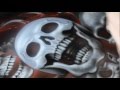 Learn how to airbrush skulls using airbrush stencils - with Stuart Vimpani - Airbrush Artist