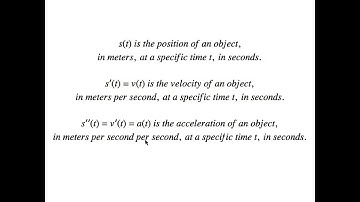 4.2a Straight Line Motion Connecting Position, Velocity, and Acceleration
