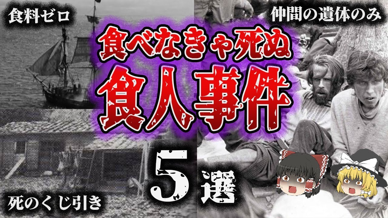 【総集編】あなたならどうする？「食人事件5選」【ドナー隊の遭難／捕鯨船エセックス号／ミニョネット号事件／アンデス山脈航空機事故／ひかりごけ事件】