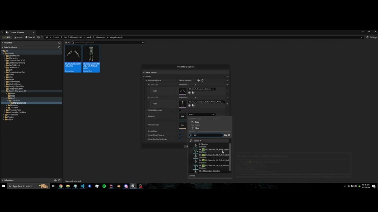 Skeletal Mesh Merging Basics (experimental) - YouTube