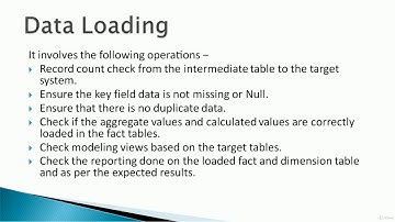 ETL Testing With Informatica PowerCenter 1 Day Masterclass : ETL Tester roles