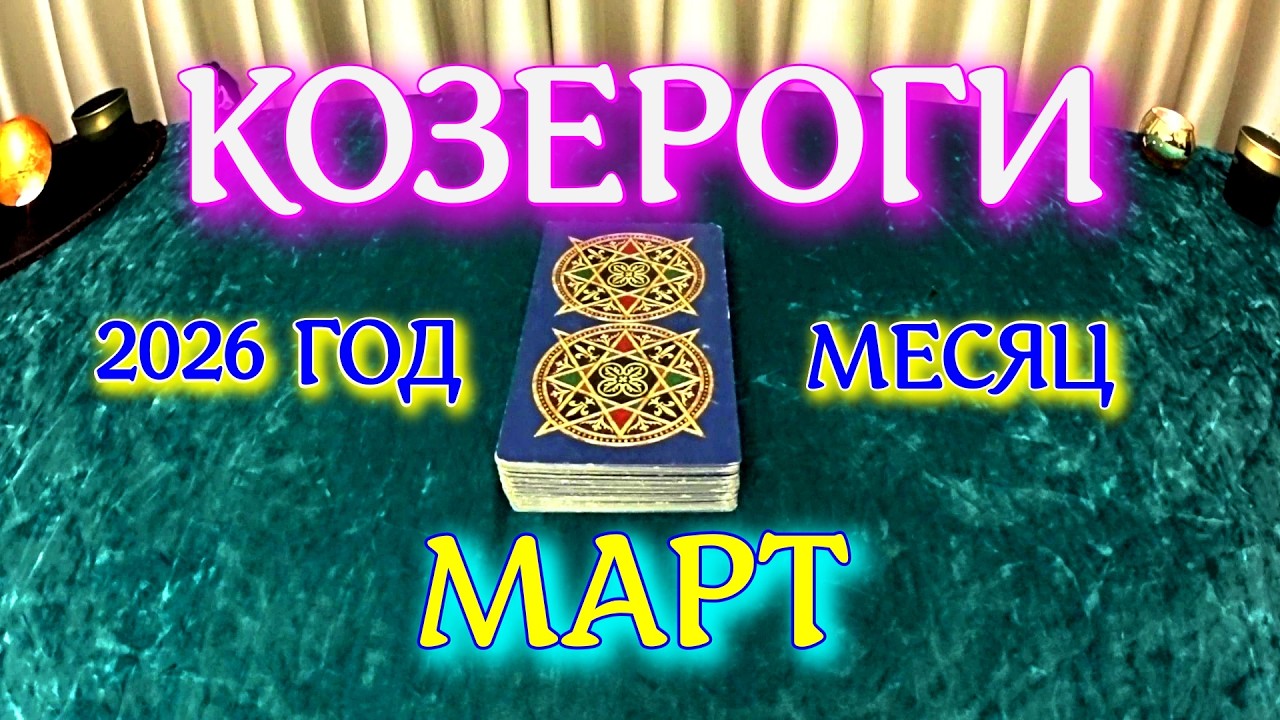 ГОРОСКОП КОЗЕРОГИ МАРТ МЕСЯЦ ПРОГНОЗ 2026 ГОД tarot today ТАРОСКОП