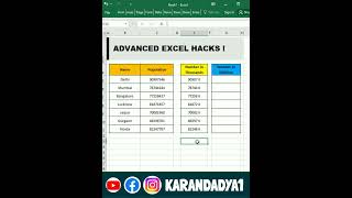 Superfast excel hacks 2023 | #exceltips #exceltricks #excel  #exceltipsandtricks