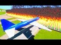 Lego Planes Fly through Giant Fire Wall! Brick Rigs Lego Airplanes Falls and Lego Plane Crashes!