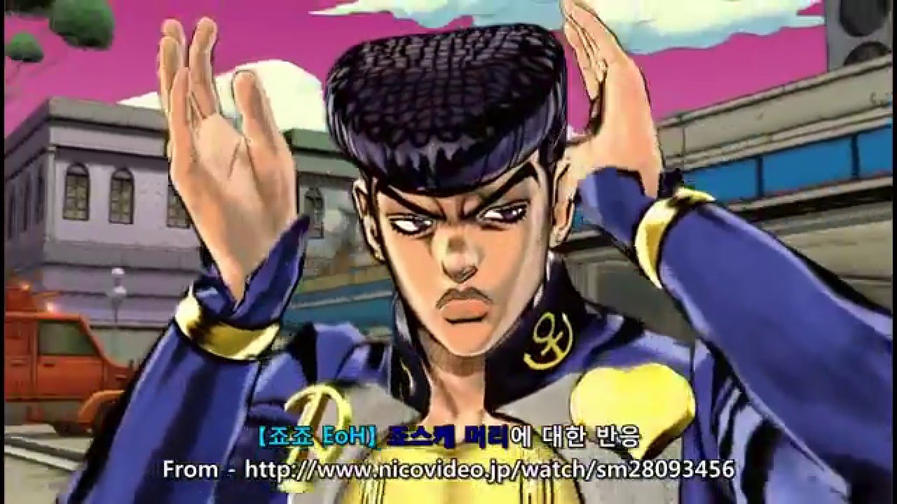 【죠죠EoH 상호대사】 죠스케 머리에 대한 반응