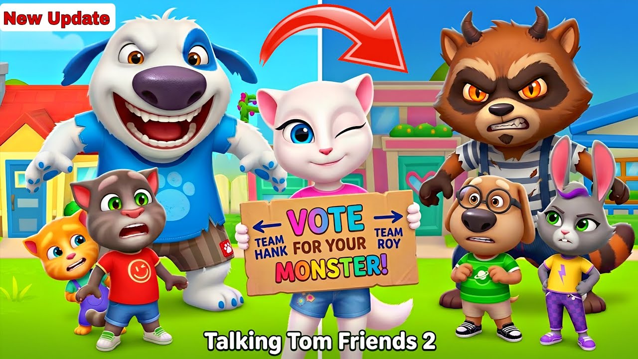 ROY RAKOON VS MONSTER HANK! 😱 Secret Monster Glitch! (Talking Tom ...