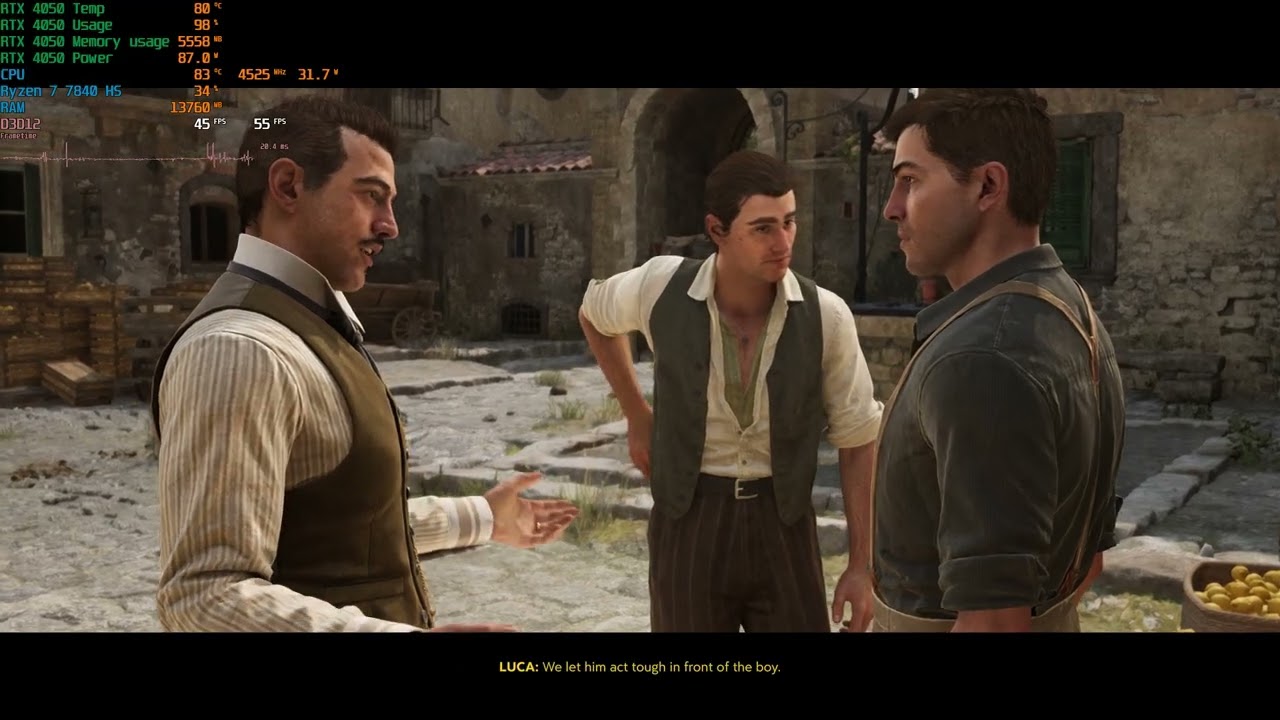 Mafia The Old Country RTX 4050 1440p gameplay