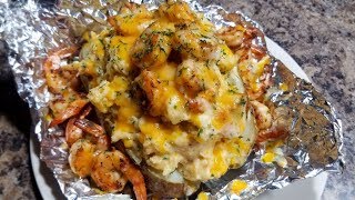 Loaded Shrimp Bake Potatoes / Ray Mack's Kitchen & Grill
