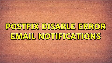 Postfix disable error email notifications
