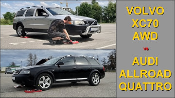 SLIP TEST - Volvo XC70 - V70 XC AWD vs Audi A6 C5 Allroad - @4x4.tests.on.rollers