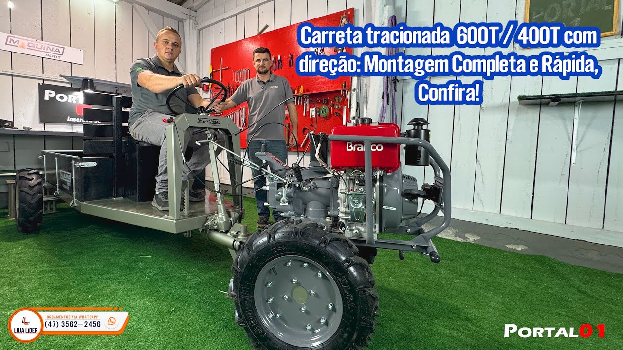 Carreta tracionada  600T / 400T com direção: Montagem Completa e Rápida, Confira!