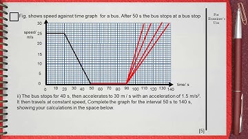 Q6 Ch1 Mechanics L1 Kinematics (speed time graph) IGCSE past papers