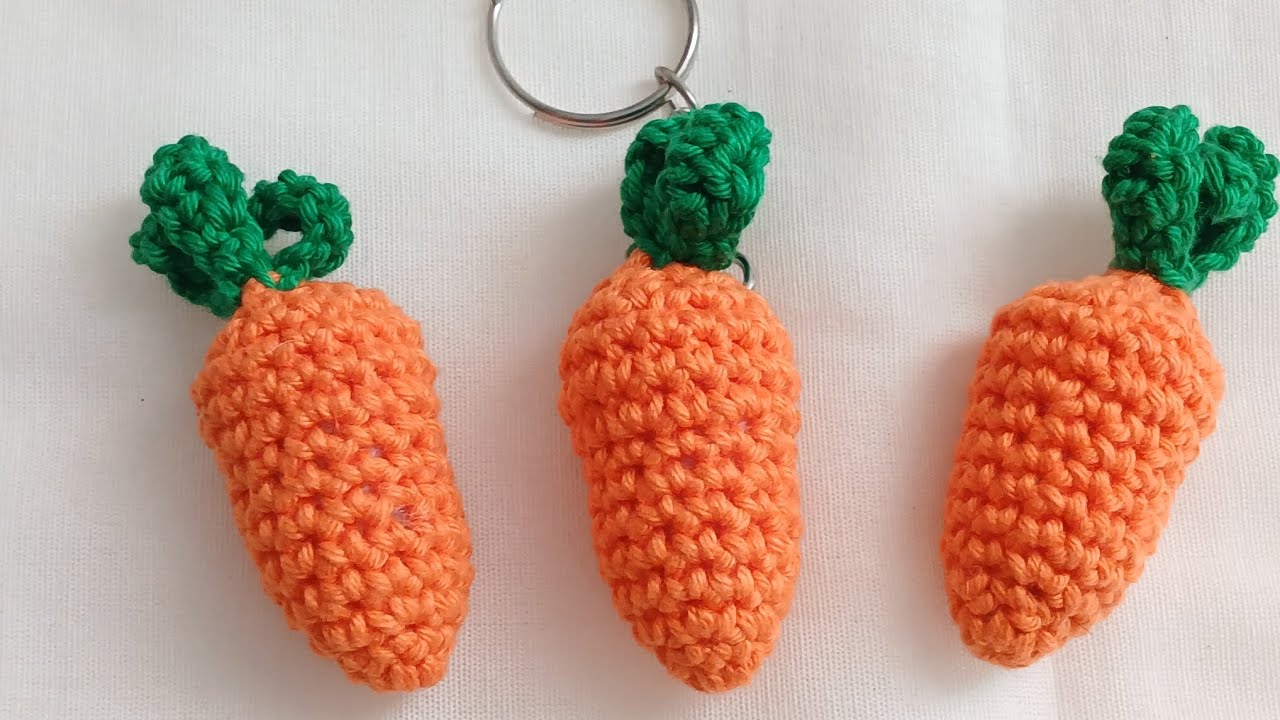 Passo a passo cenoura amigurumi - Páscoa, chaveiro, feira, legumes #amigurumi #crochê 