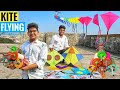 Flying Big Kites🔥2021 Basant Kite Flying 😍 Best manjha To cut Other Kites panda Barely Uttrayan 2021