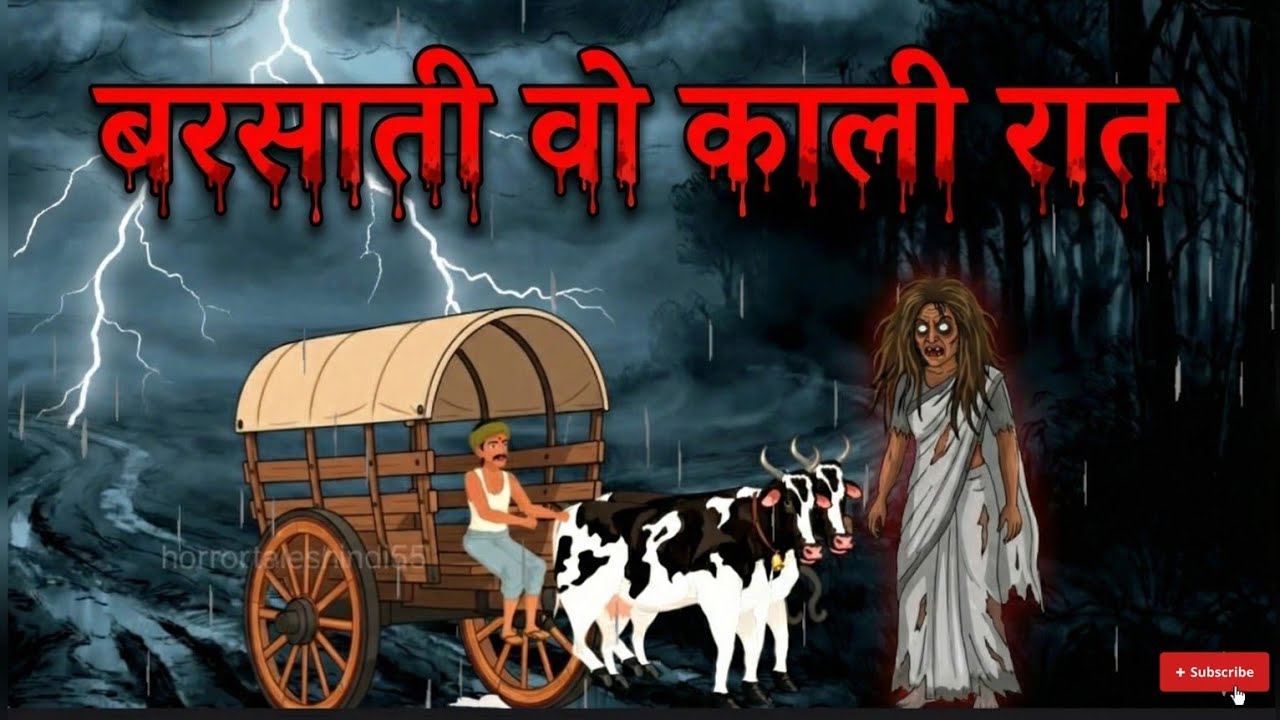 “बरसात की वह काली रात | Barasaat Ki Vah Kaali Raat | Horror Story”real horror story Hindi cartoon