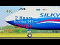 2 Hours Boeing 747 Spectacular Plane Spotting - FULL VIDEO 4K