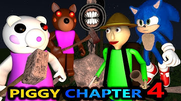 PIGGY CHAPTER 4 vs BALDI & SIREN HEAD! ROBLOX SPEEDRUNNER CHALLENGE SONIC horror Minecraft Animatio
