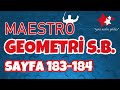 Maestro TYT-AYT Geometri S.B. Sayfa 183-184 Çözümleri - APOTEMİ YAYINLARI