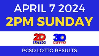 Lotto Result April 7 2024 2pm PCSO