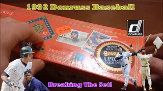 Set Breaking With 1992 Donruss Baseball!