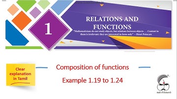 10th Maths | Example 1.19 - 1.24 | Relations and functions | In Tamil | @kalvikalam