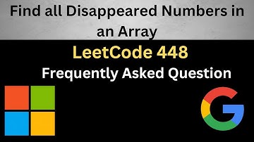 Find all Disappeared Numbers in Array - Leetcode 448