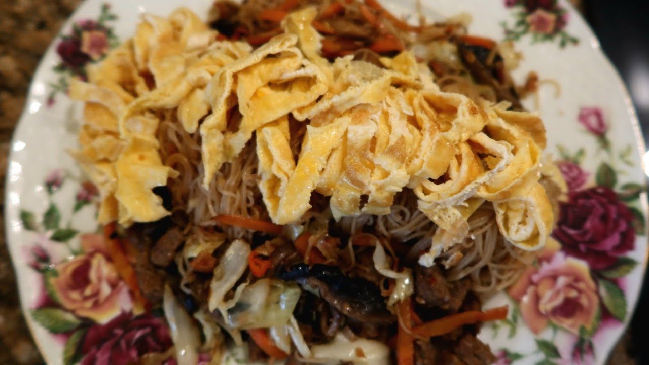 Bihun Goreng Telur & Jamur Paling sedap! Stir-fry rice vermicelli noodles 