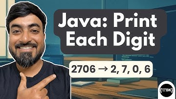 Print Digits of a Number in Java | Java Basics for Beginners
