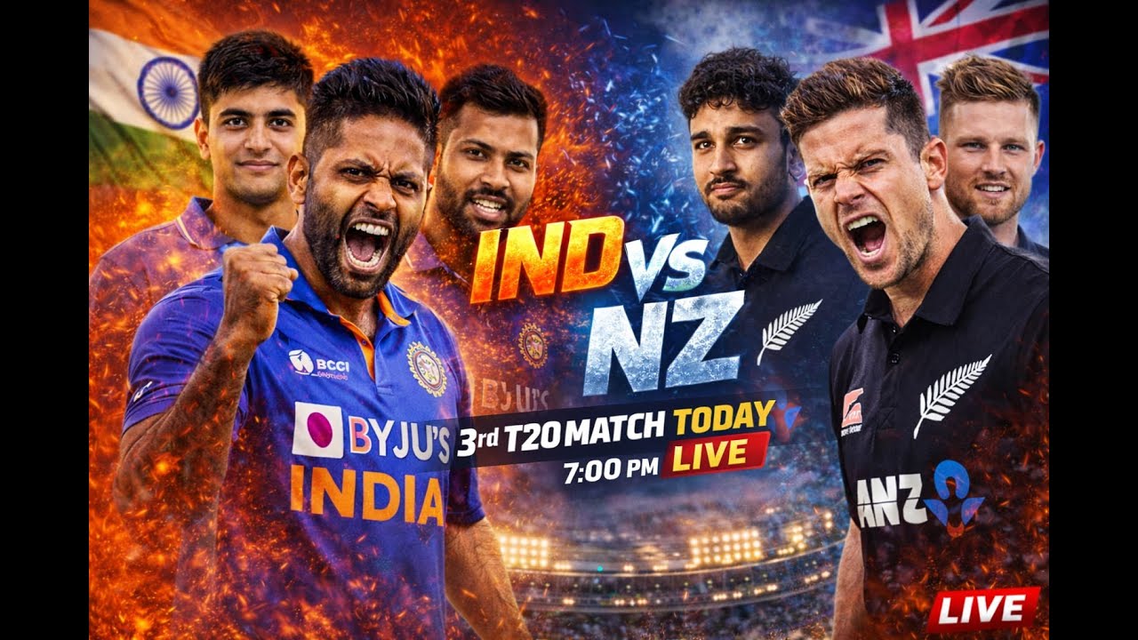 IND vs NZ Live Match Today 3st T20 Live Cricket Scores Commentary India v New Zealand