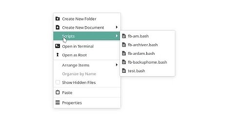 Run a script from contextual menu on Nemo (Cinnamon)