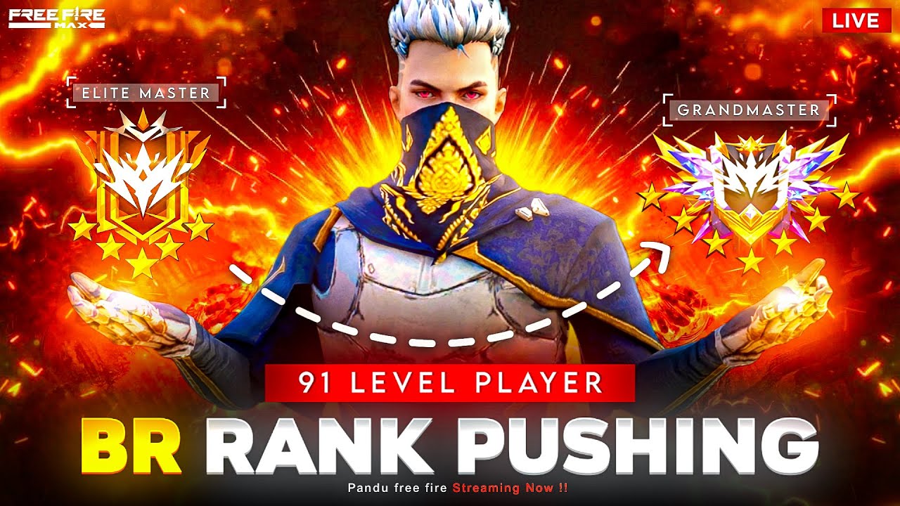 Grandmaster Live Rank Push - Free Fire Telugu - Pandu Free Fire is Live ...