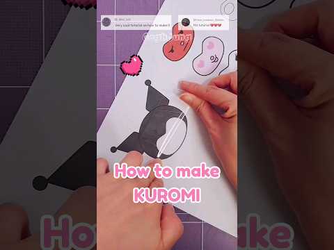 DIY KUROMI💜 baddies Squishy #papercraft #asmr #blindbag #sticker #art