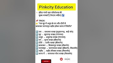 IGNP SHORT TRICK #INDRA gandi nahar ki lift nahre yaad karne ki short trick #tarnding#viral#tricks