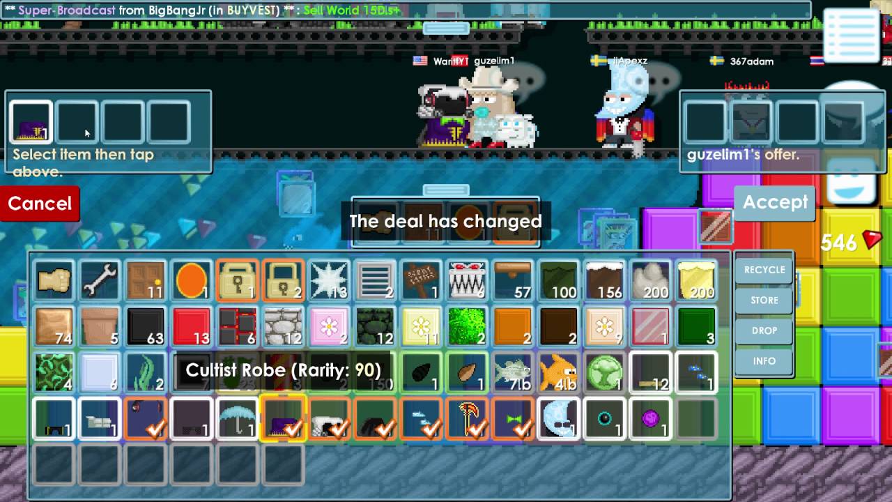 GrowTopia Ep.2 Trading [FUN!] YouTube