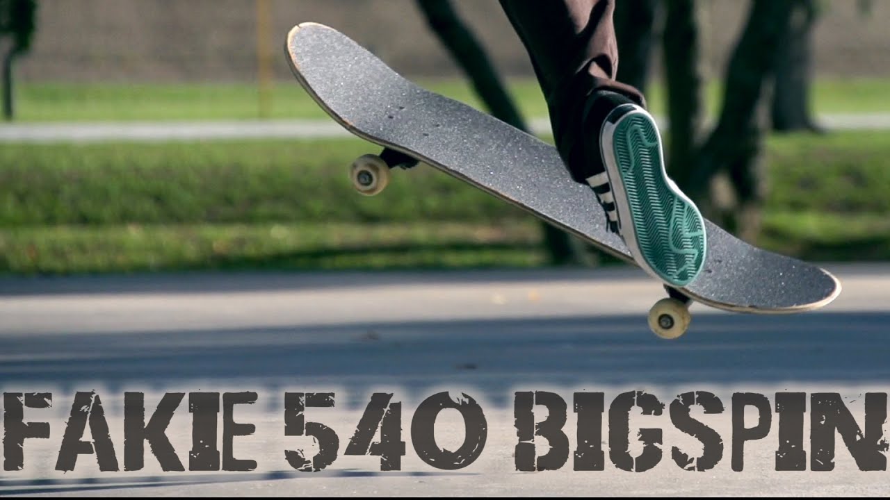 Fakie 540 Bigspin (Slow Motion Skateboarding)
