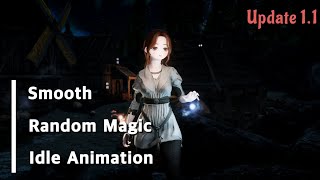 SKYRIM SE Smooth Random Magic idle Animation 1.1 / 스카이림SE 스무스 랜덤 마법 대기모션 1.1 / 모드 / mod