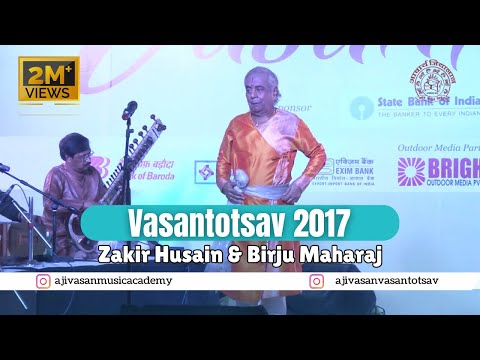 Zakir Husain | Birju Maharaj | Jugalbandi Performance | Vasantotsav 2017 | Ajivasan